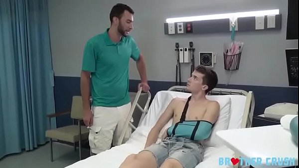 Hot StepBro (Brian Adams) Rims And Barebacks His Stepbrother (Alex Meyer) In The Hospital – BrotherCrush