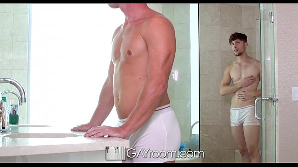 GayRoom – Good morning shower dick suck and ass pounding