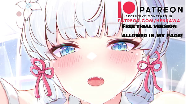 White haired big titty cutie Gets fucked breast grabbed! -4k hentai 60fps