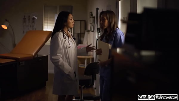 Latina doctor seduces nurse to comply to stay out of trouble